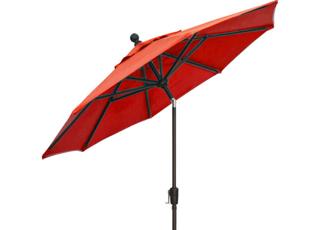 7½ foot red balcony umbrella by Treasure Garden