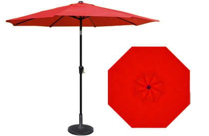 Parasol de jardin HRK Patio rouge 9 pieds