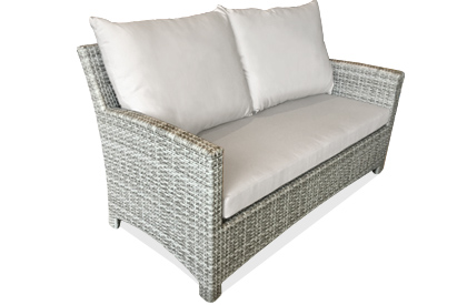 Two seat loveseat outdoor Comfort sofa in Stone grey