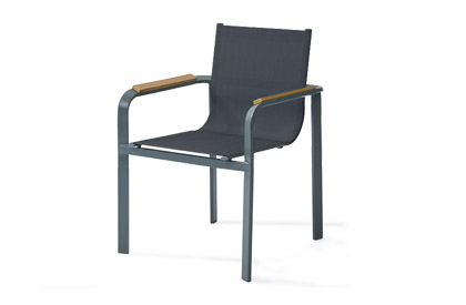 Diagonal series Aluminum modern outdoor dining table chair