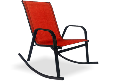 Chaise berçante extérieure rouge Nora