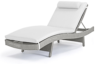 Chaise longue extérieure ajustable Serena de couleur gris Stone