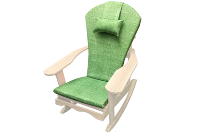 Palm Green Adirondack chair cushion with adjustable head rest pillow