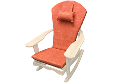 Sunset Orange Adirondack chair cushion with adjustable head rest pillow