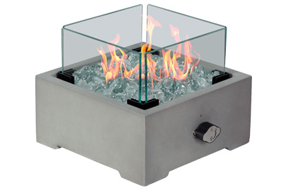Rawdon table top mini portable Fire Burner in concrete Grey finish