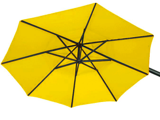 Lemon Yellow AG3 Treasure Garden offset 9 foot patio umbrella