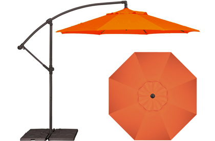 Sunset Orange AG3 Treasure Garden offset 9 foot patio umbrella