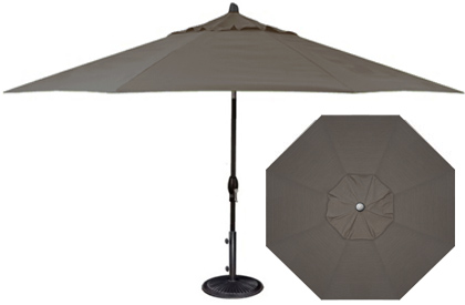 Quality Latitude Grey 11 foot octagonal patio umbrella by Treasure Garden