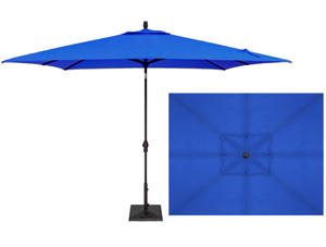 Parasol patio style marché rectangulaire Bleu Cobalte 8x10 pieds