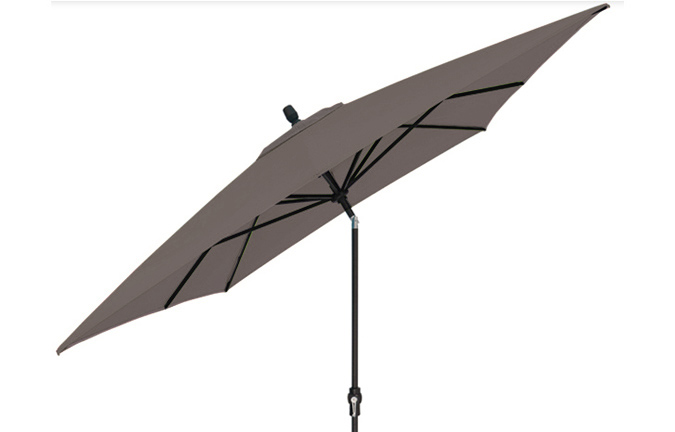 8x10 foot Charcoal Grey rectangular market patio umbrella