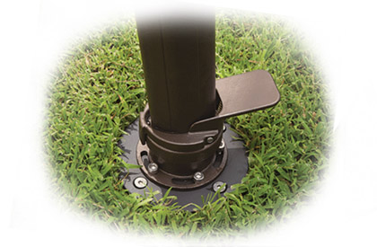 Installation kit for mounting an AKZ Treasure Garden umbrella in the ground