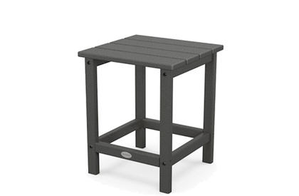 Table d'appoint Polywood Long Island noire 18 pouces en plastique recyclé