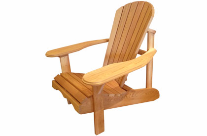 Chaise de style Adirondack en cèdre rouge