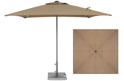 Parasol de terrasse commercial beige taupe 7 pieds de qualité haut de gamme