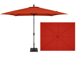 Red 8 x 10 foot market style rectangular patio umbrella by Treasure Garden