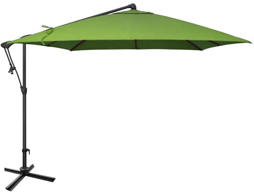 Green Garden Umbrella In 259 Cm 8 And A Half Foot Size Square Format Ogni - Treasure Garden Obravia Umbrella Repair