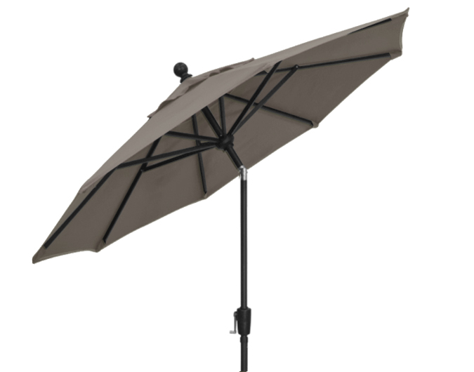 9 foot Latitude grey Treasure Garden patio market umbrella
