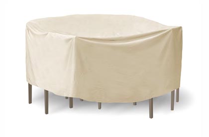 Round patio table and chair cover for up to 54 inch coverage