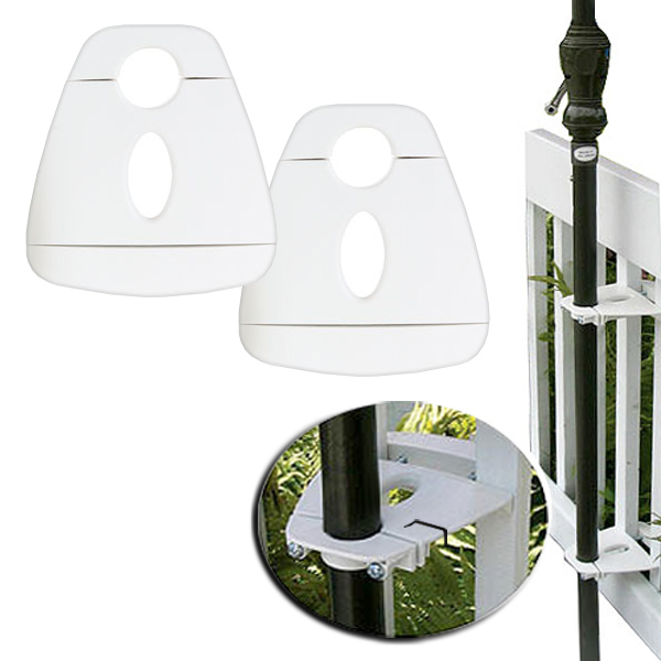 Balcony railing patio umbrella support clips Ogni