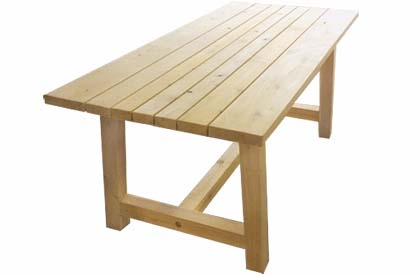 Table à diner extérieure en bois de cèdre blanc canadien