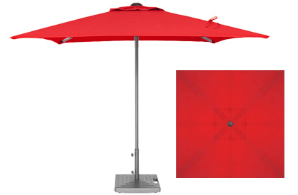 Commercial quality 7 foot red terrace umbrella by Treasure Garden