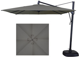 Parasol de jardin gris ardoise 10 pieds Treasure Garden avec tissu durable Sunbrella